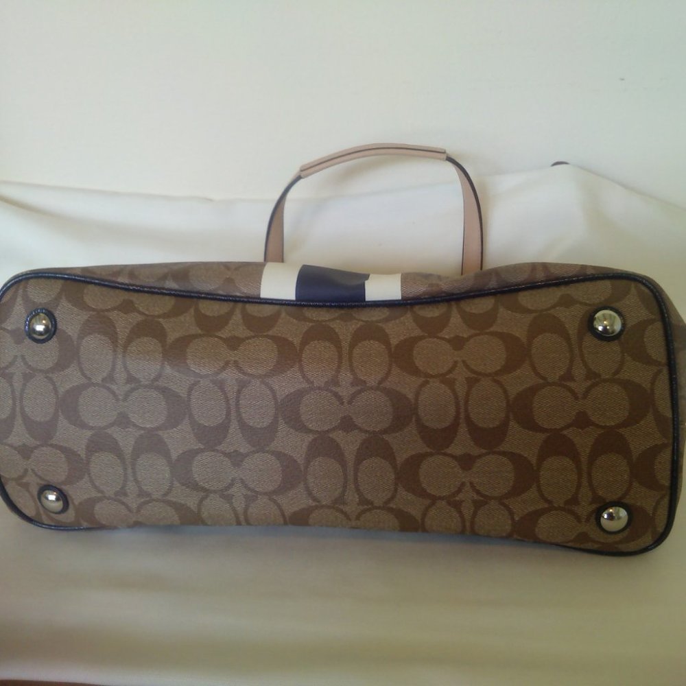 Coach Signature Stripe PVC Carryall - Picture 4 of 13